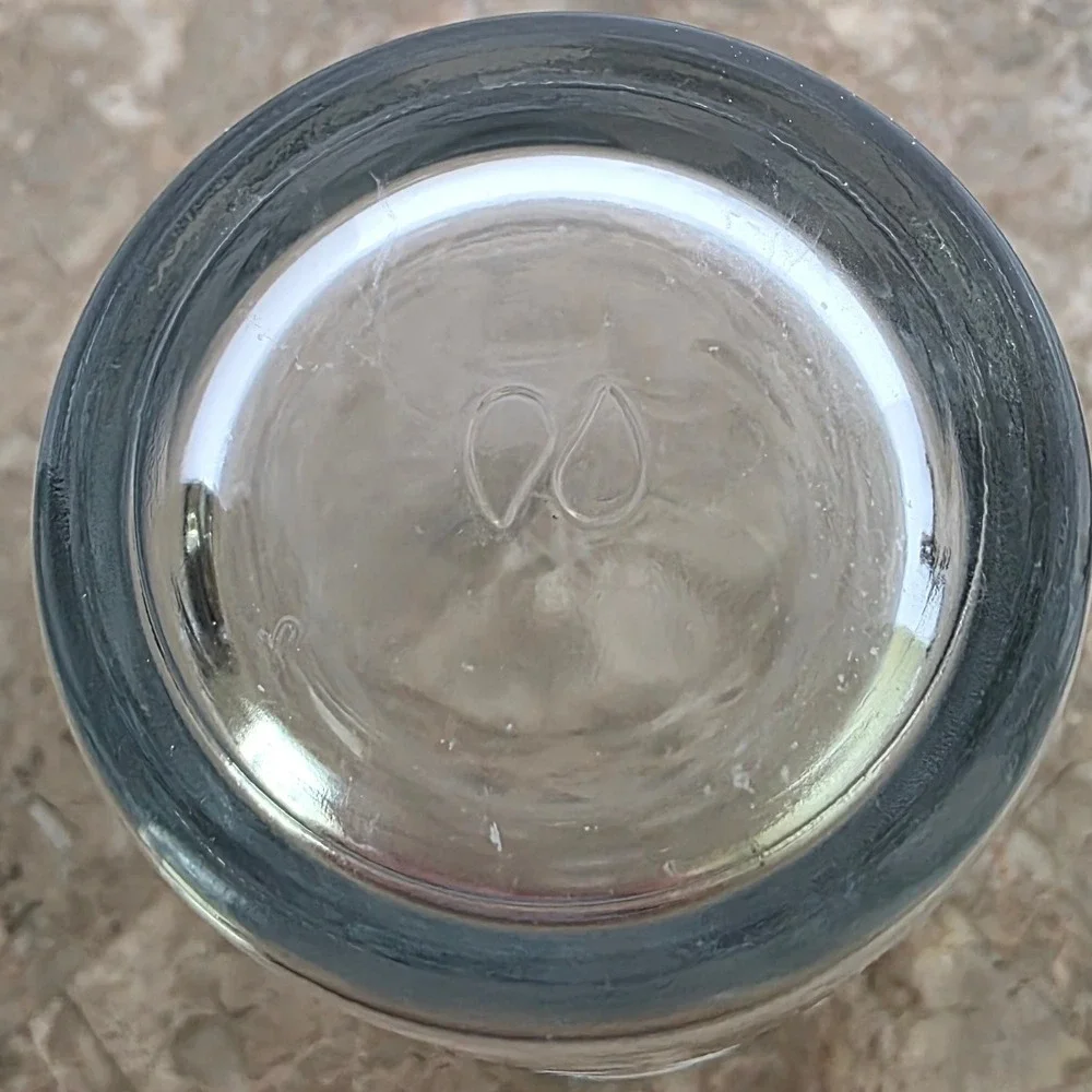 Set of‎ Two Libby Clear Glass Textured Bubble Poka A Dot Tall Drinking Glasses